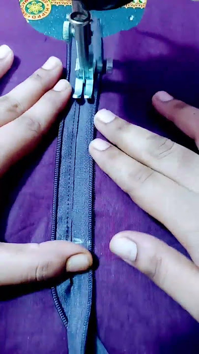 How to attach simple zip on kurti / kameez ll simple zip lagane ka tarika #shorts#shortfeed