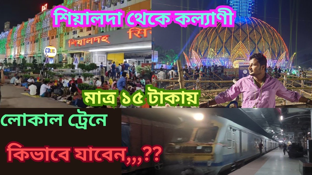 শিয়ালদা থেকে কল্যাণী লোকাল ট্রেন ।। Sealdah to Kalyani by local train ।। Kalyani ITI Durga Puja