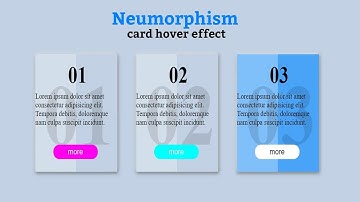 Neumorphism card hover effects using HTML CSS only