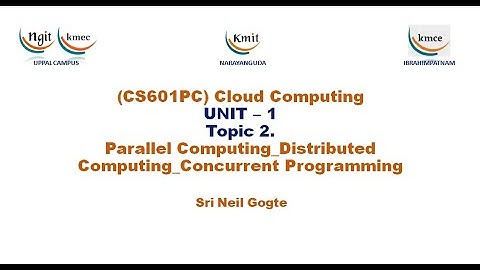 Cloud Computing -Unit -1 Topic 2. Parallel Computing_Distributed Computing_Concurrent Programming