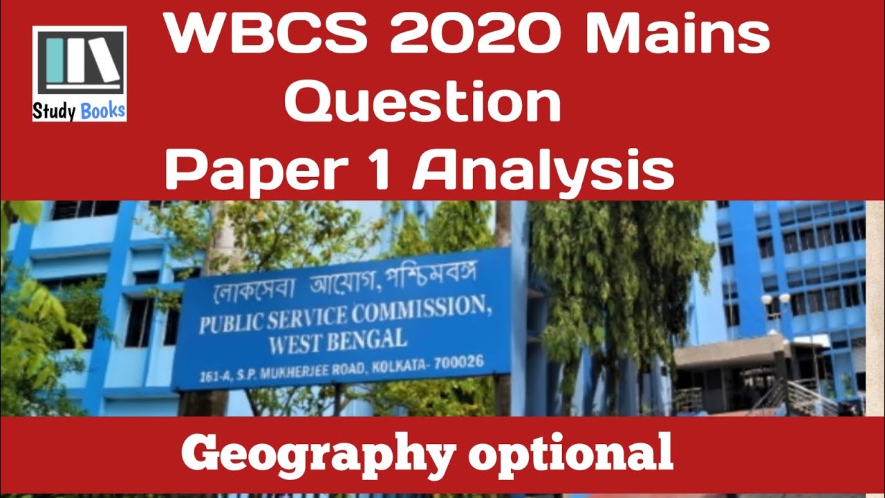 WBCS OPTIONAL GEOGRAPHY/2020/Paper 1 analysis/Study Books