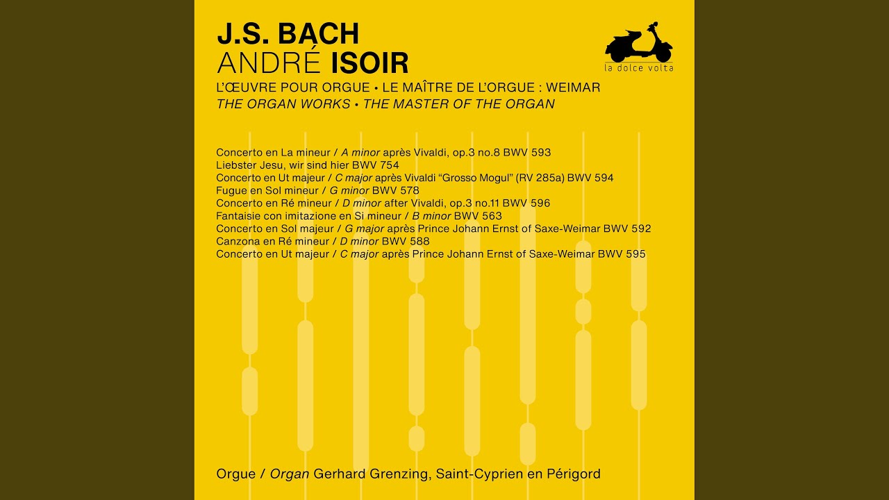 Tonton Concerto in D Minor (After Antonio Vivaldi Op. 3 No. 11) , BWV 596: III. Largo di YouTube Tonton Concerto in D Minor (After Antonio Vivaldi Op. 3 No. 11) , BWV 596: III. Largo di YouTube