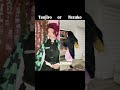 Tanjiro or Nezuko?? #fypシ゚viral #demonslayer #animegameycosplay #cosplay #foryou #shorts #trending