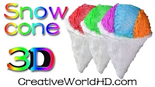 How to Make Snow Cones - 3D Printing Pen Creations/Scribbler DIY Tutorial