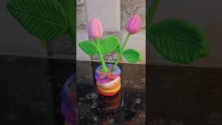 💖 Beautiful Clay Tulip Craft | Easy DIY Clay Art #shorts #clayart #ytshort