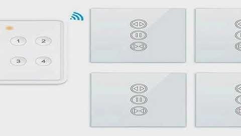 Tuya Smart Life Curtain Switch Remote Control 4 Channel Blinds Engine Roller Shutter RF+WI