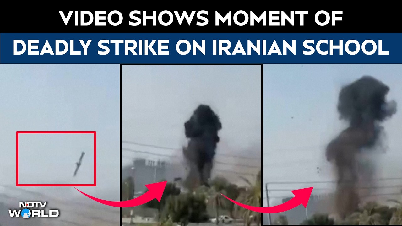 Moment of deadly strike on iranian school that killed over 165