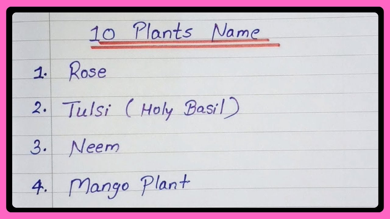 10 Plants Name | पौधों का नाम | Plants Name in English | Plant Name
