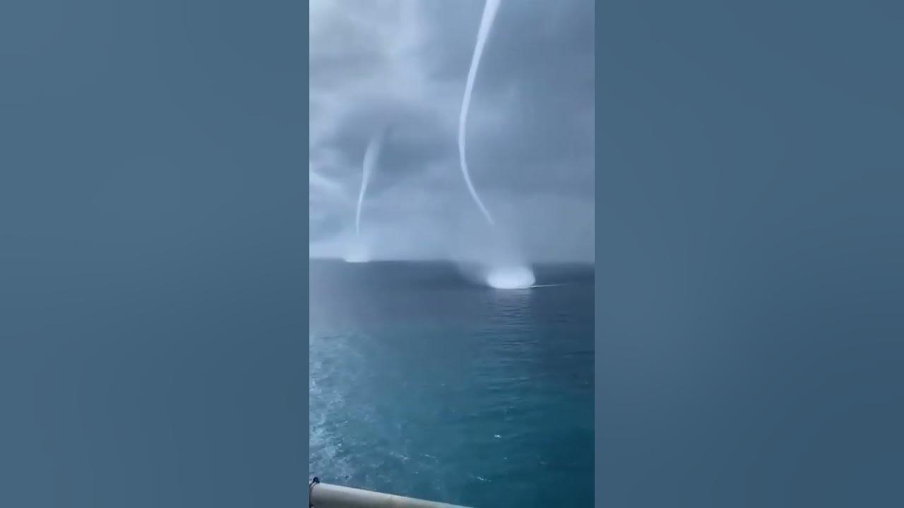 EPIC Waterspouts seen from Cruise Ship shorts YouTube