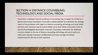 Supervision ACA Code of Ethics Part 3