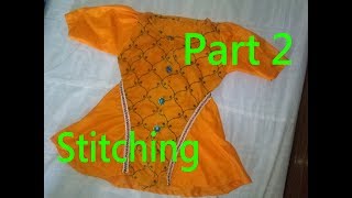 Baby Frock|Butterfly Frock-Stitching|How To Make a Beautiful Butterfly Dress for a Little Girl|Part2