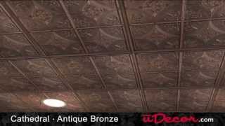 Cathedral Antique Bronze Vinyl Ceiling Tile by uDecor