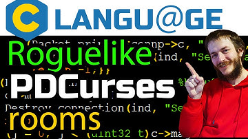 19) C language. Roguelike: PDCurses and proper room generation