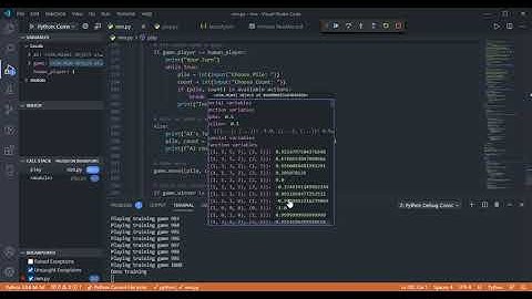 AI plays Nim with reinforcement learning (CS50AI Project 4b)