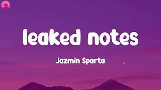 Jazmín Sparta - leaked notes (Lyrics)