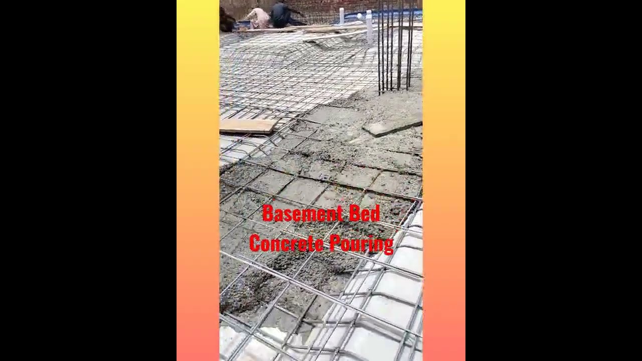 Basement Bed Concrete pouring||RCC Raft||Concrete Bed|| Basement Bed Concrete| Basement Construction