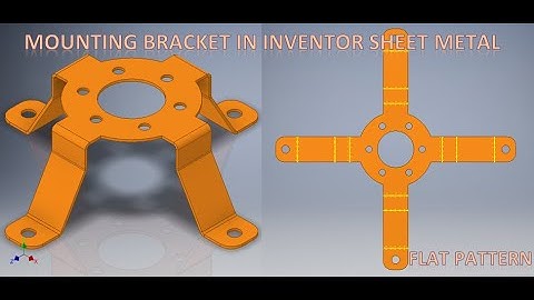 Mounting Bracket in Autodesk Inventor || Sheet metal Tutorials || Inventor Tutorials 3d