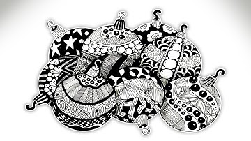 Christmas zentangle patterns for beginners , merry christmas zentangle art