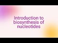 Introduction to biosynthesis of nucleotides | Microbiology |Biochemistry