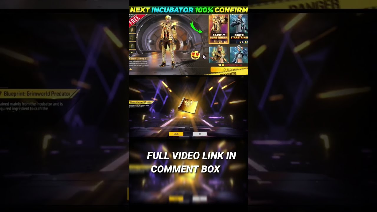 Next incubator Free Fire | FF Next Incubator Bundle | Free Fire New 