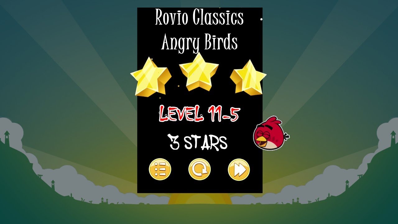 Rovio Classics Angry Birds Level 11-5 3 Stars