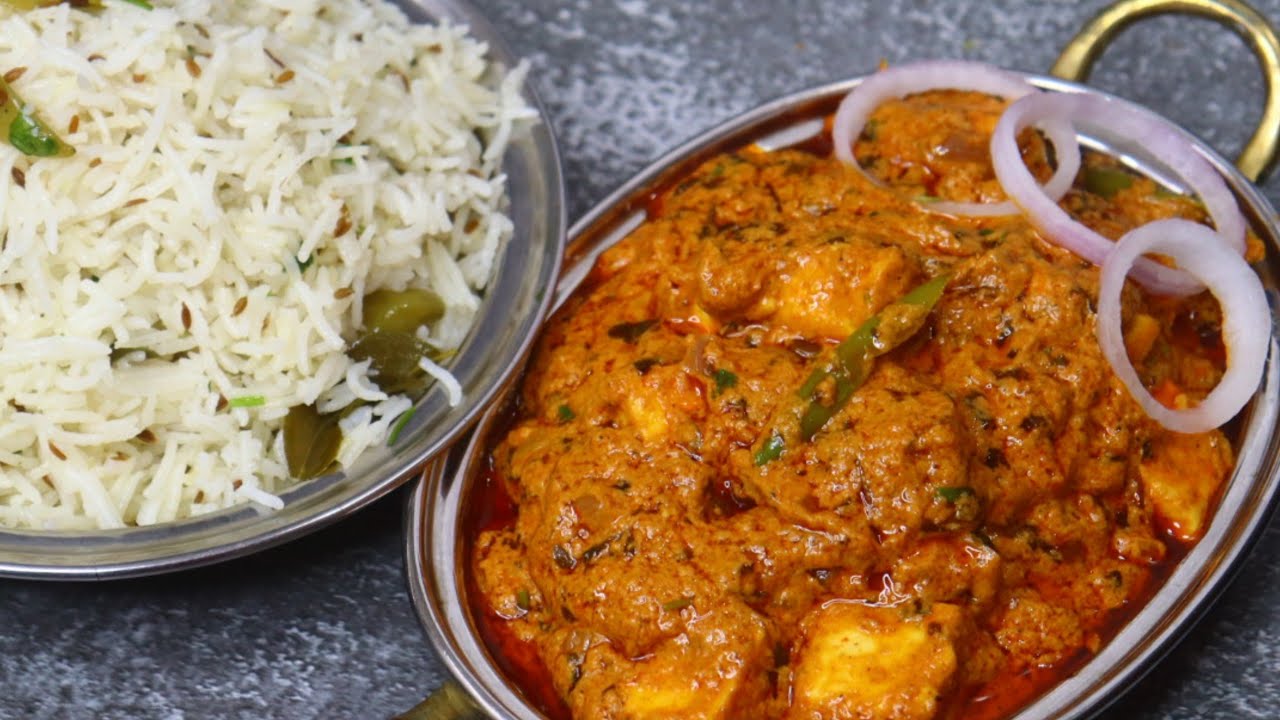 జీరా రైస్ మరియు పనీర్ మసాలా కూర ఇలా చేసి చూడండి చాలా రుచిగా ఉంటుంది|Jeera Rice & Paneer Masala Curry