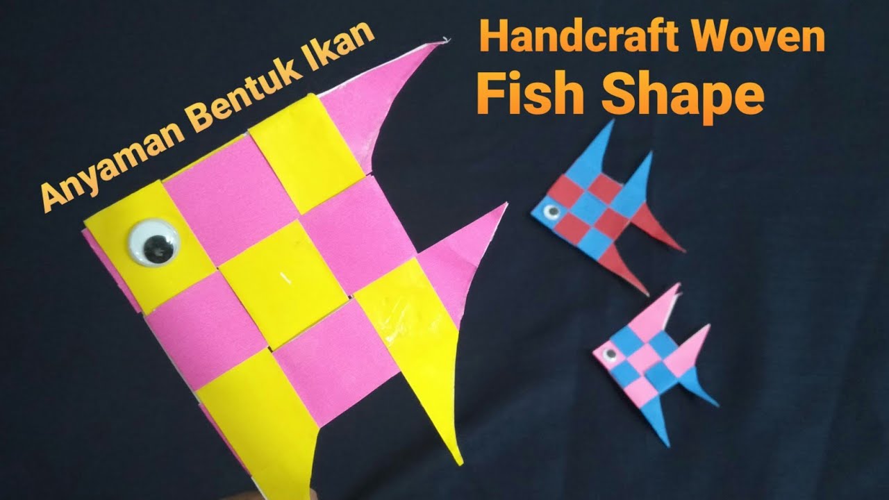  Cara  Membuat  Anyaman  Kertas  Origami Bentuk Ikan  How to 