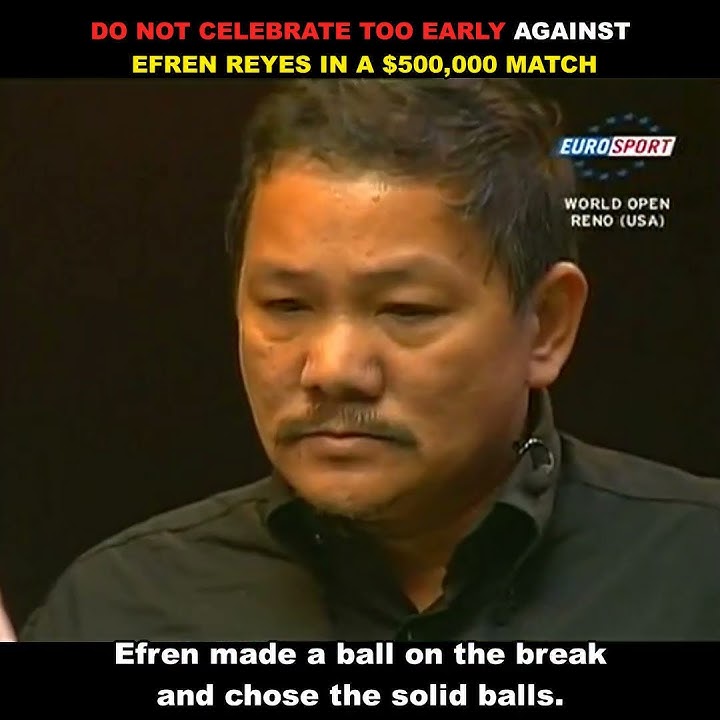 Do Not Celebrate too early against Efren Reyes IN A 500K MATCH