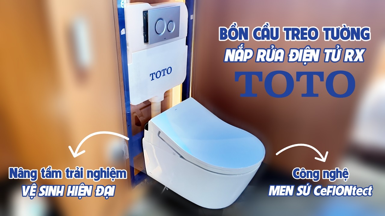 Bồn cầu treo tường điện tử RX (giấu dây) xả tự động TOTO CW542HME5U TCF795C2Z WH172AAT MB175M