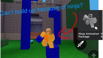 Can’t build up because of ninja pack?? In roblox bedwars
