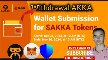 Satoshi new update | Akka withdrawal process | Akka coin price today | New airdrop news crypto app