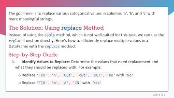 How to Efficiently Replace Multiple Values in a DataFrame Using apply Method in Python