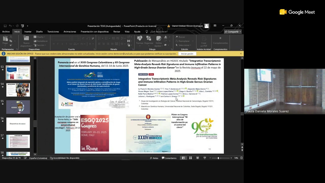 Sustentación Tesis de Grado Maestrante: PAULA DANIELA MORALES SUAREZ