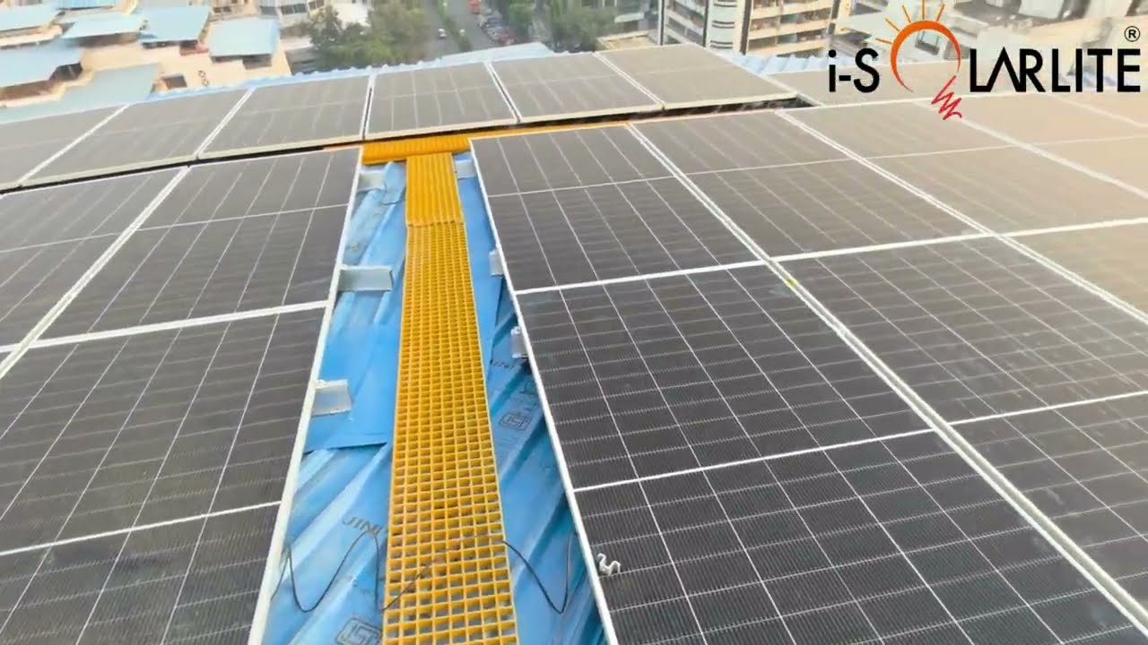 33 kW Solar Rooftop Installed at Mayuresh Chambers, CBD Belapur | i-Solarlite Project