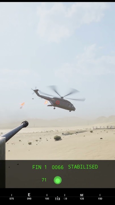 When your turret traverse speed perfectly matches the enemy helicopter ...