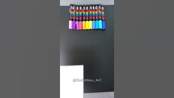 Drawing a Cartoon Character with Posca Markers! Satisfying (#Shorts)