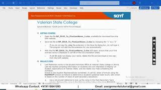 New Perspectives Excel 2019 | Module 7: SAM Project 1a Valerian State College screenshot 4