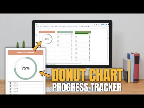 Creating a Donut Chart to with Percentage Track Progress in Google Sheets - Step-by-Step Tutorial