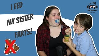 Baby Food Challenge - I Fed My Sister Farts