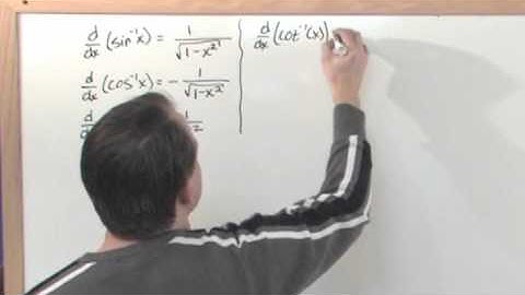 Lesson 2 - Derivatives Of Inverse Trig Functions (Calculus 2 Tutor)