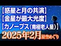 【惑星と月の共演】 【金星が最大光度】 【カノープス（南極老人星）】 2025年2月の星空めぐり〜Starry Sky Tour 2025 Feb.