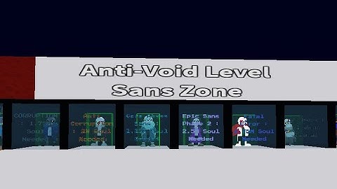 Roblox sans bonely multiverse all anti-void characters showcase