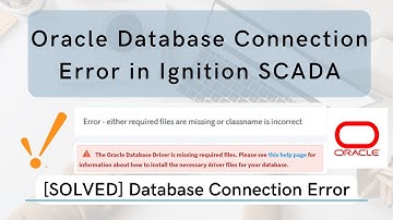 [SOLVED] ORACLE Error - either required files are missing or classname is incorrect | Ignition |