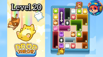 Drop the cat Level 20 – Puzzle Game Walkthrough & Solutions | Mobile Gameplay 