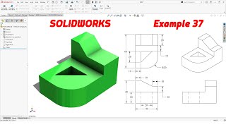 SolidWorks Tutorial – Example 37 | Simple 3D Modeling for Beginners