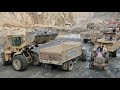 Caterpillar 966D and 966E Wheel Loaders Loading Rocks: Rock Drilling & Loading ASMR Sounds
