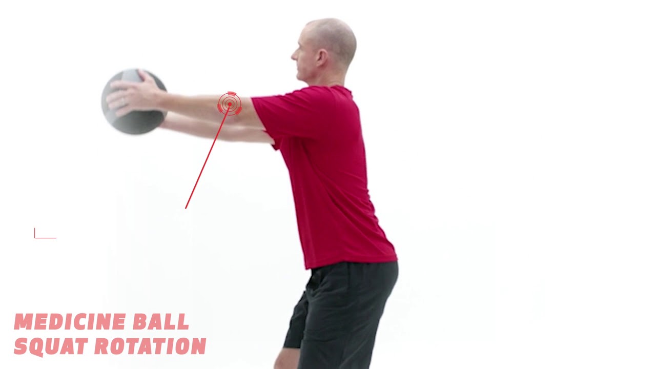 Medicine Ball Squat Rotation—Swimmer’s Strength Workout - YouTube