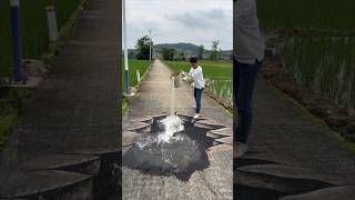 guy scares dog with his 3D art #shorts #fyp