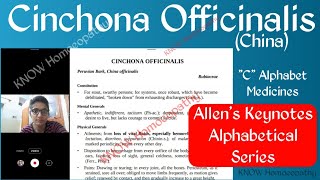 Cinchona Officinalis | China Homoeopathic Medicine | Allen's Keynotes Alphabetical Series screenshot 4