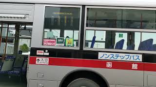 ３０系統新函館北斗駅行きT3610、２０１７年式三菱ふそうエアロスターノンステップバス。